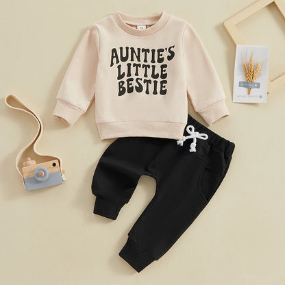 “Auntie’s Little Bestie” Two Piece Sweat Set (0-3 Years)