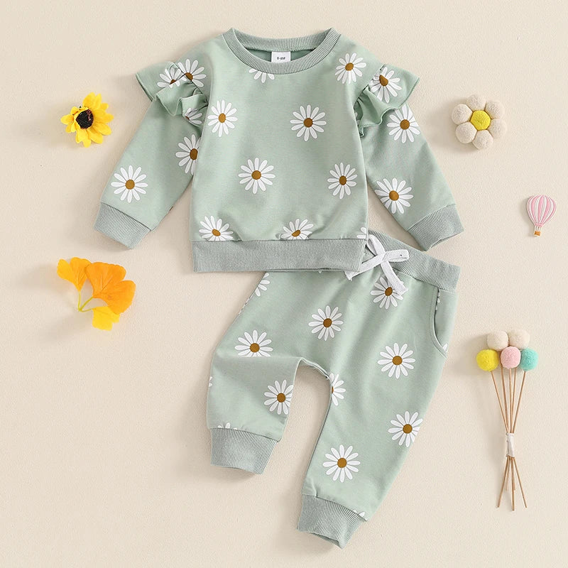 Darling Daisy Two Piece Sweat Set (0-3 Years)