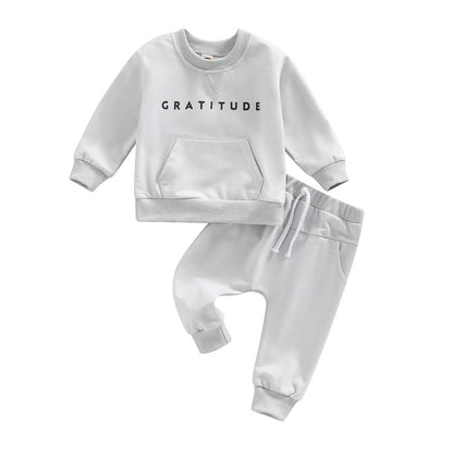 “Gratitude” Two-Piece Sweat Set (0-3 Years)