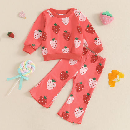 Strawberry Sweetheart Two-Piece Sweat Set (1-4 Years)