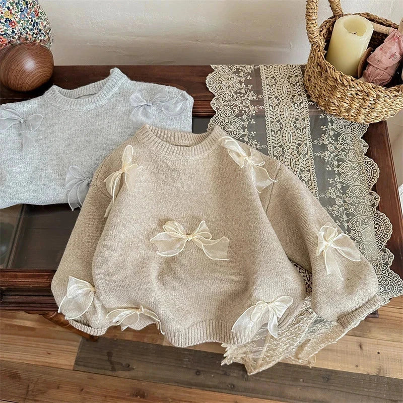 Dainty Bow Sweater (2-7 Years old) Sweater        