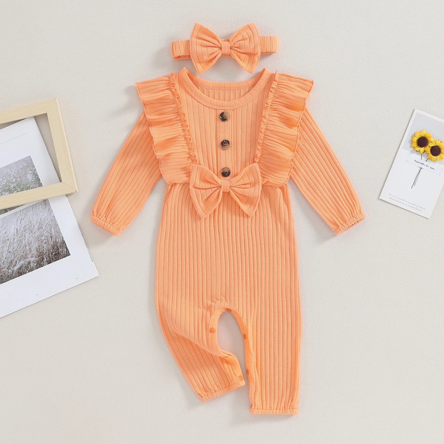 Ruffled Elegance Onesie (0-18 Months)