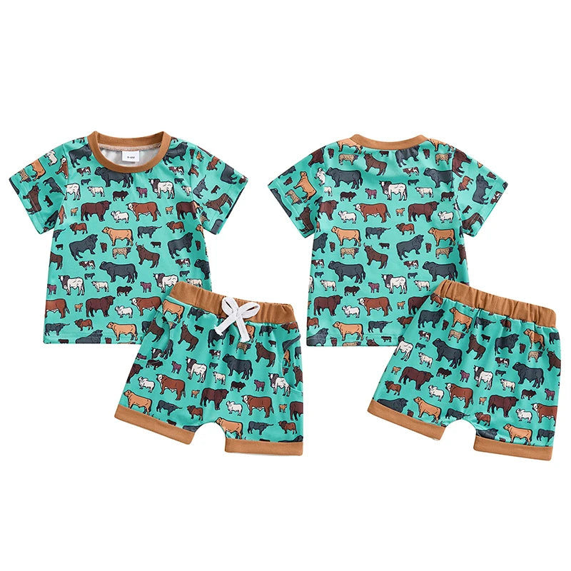 Groovy Grazers Two Piece Short Set (0-3 Years)