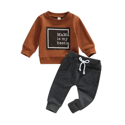 “Mama Is My Bestie” Two-Piece Sweat Set (0-3 Years)