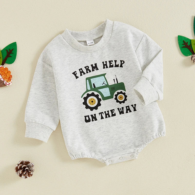 “Farm Help On The Way” Onesie (0-2 Years)