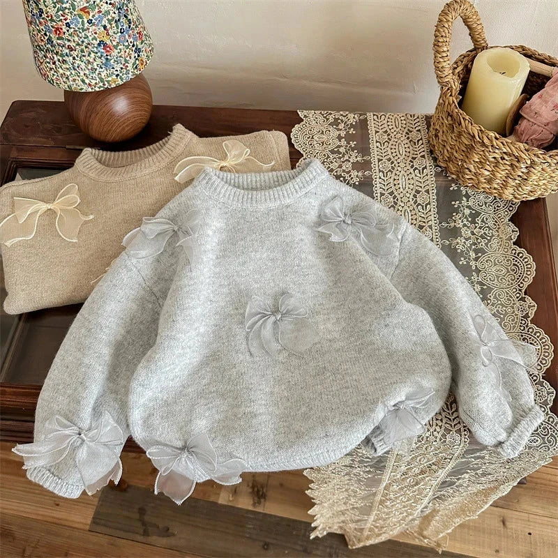 Dainty Bow Sweater (2-7 Years old) Sweater        