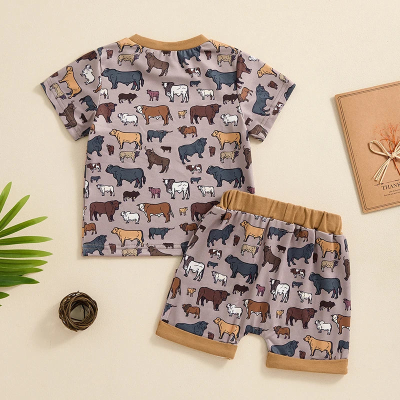 Groovy Grazers Two Piece Short Set (0-3 Years)