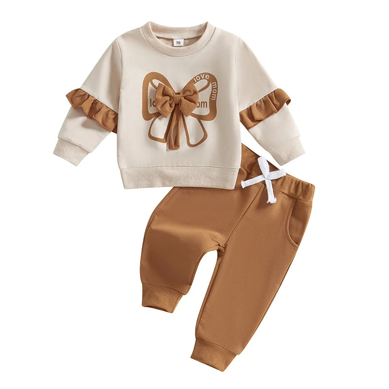 Little Bows On The Prairie Two-Piece Sweat Set (0-3 Years)