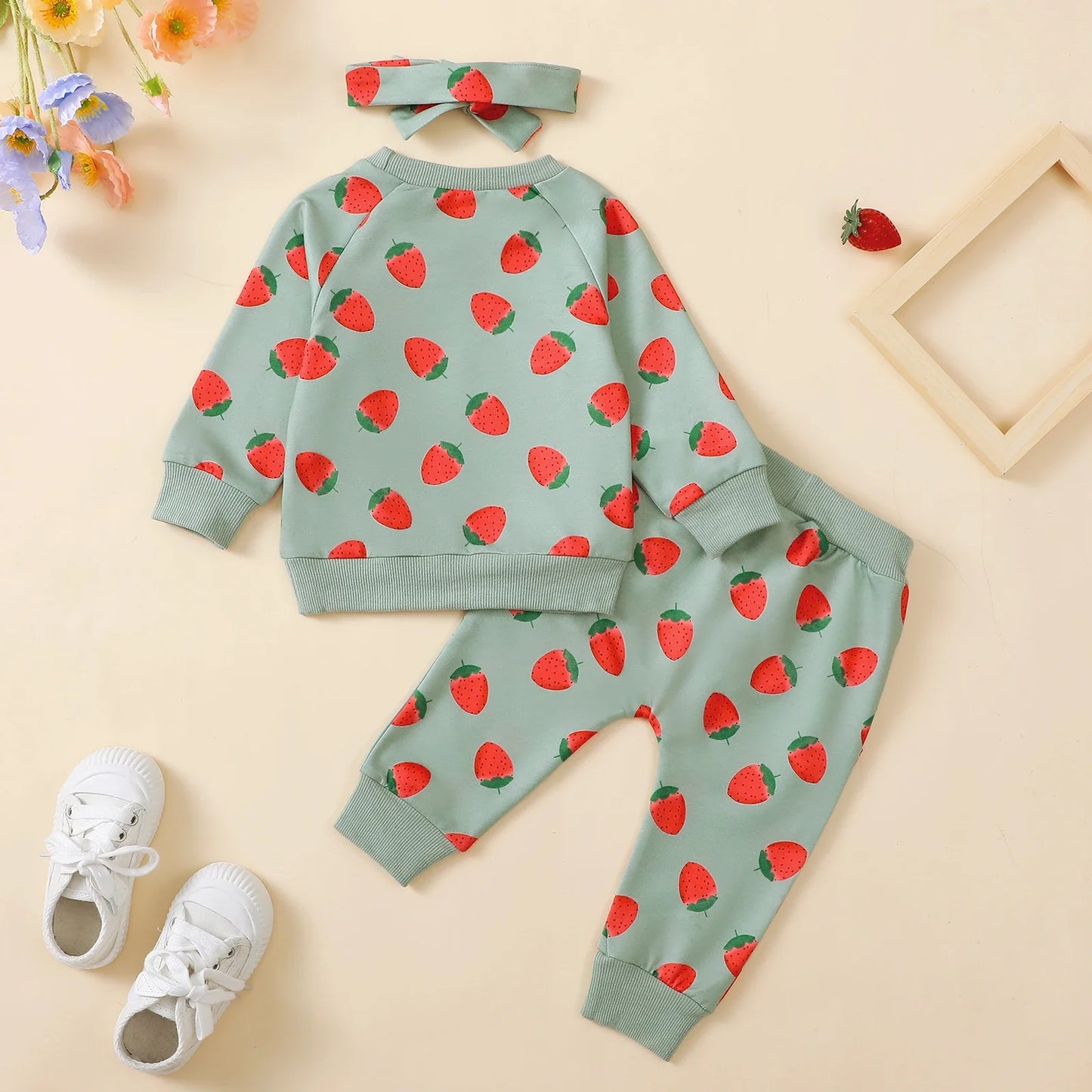 Farm Berry Three-Piece Sweat Set (0-2 Years)