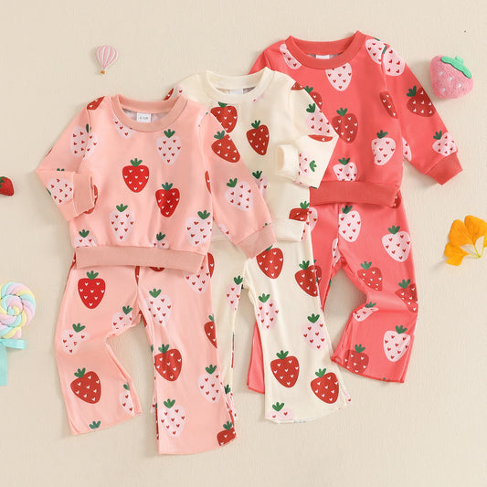 Strawberry Sweetheart Two-Piece Sweat Set (1-4 Years)