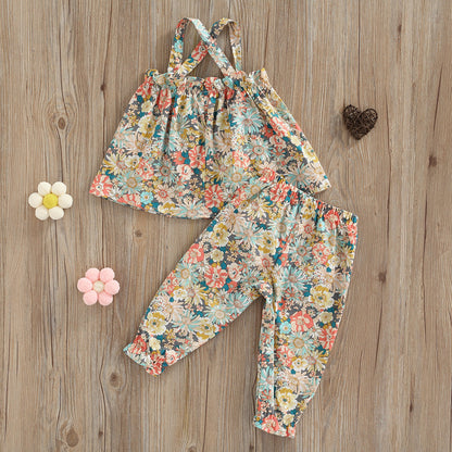 Farm Girl Floral Two Piece Pant Set (1-5 Years)