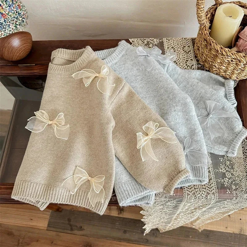 Dainty Bow Sweater (2-7 Years old) Sweater        