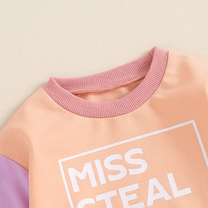 “Miss Steal Your Snacks” Two Piece Sweat Set (0-4 Years)