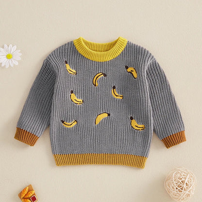 Bananas Over You Knit Sweater (0-3 Years)