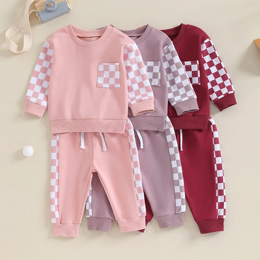 Checkboard Two-Piece Sweat Set (0-3 Years)