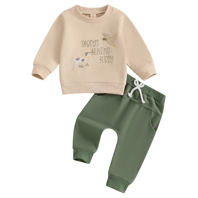 “Daddy’s Hunting Buddy” Two Piece Sweat Set (0-3 Years)