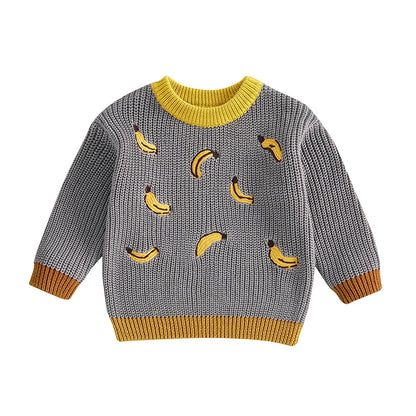 Bananas Over You Knit Sweater (0-3 Years)