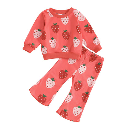 Strawberry Sweetheart Two-Piece Sweat Set (1-4 Years)